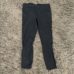 90 Degree Zipper Detailed Dark Gray Leggings